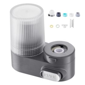 Faucet Mount Water Filter, Vertical Water Purifier for Sink Tap, Carbon Fiber Filters, Removes Chlorine Lead with 1 Filter